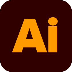 Logiciel Adobe Illustrator utilisé pour la création de visuels vectoriels et d’éléments graphiques en communication digitale.